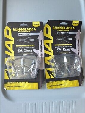 Lot Of 2 3 Pack Nap Slingblade 4 Compound Bow Titanium Archery Tips 2 3/16"